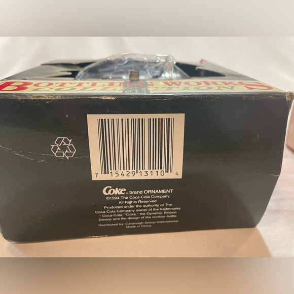 Lot Of 2 Coca Cola Christmas Ornaments 2003 Pearlescent Porcelain Bottle Works - Picture 6 of 16